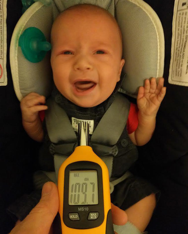 Have a Baby they said... it will be fun they said.... (Decibel meter for reference)