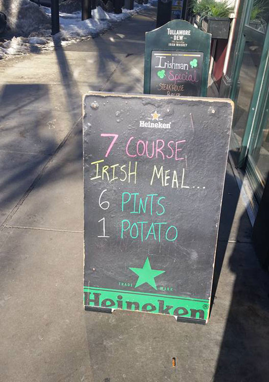 7 Course Irish Meal in New Hampshire