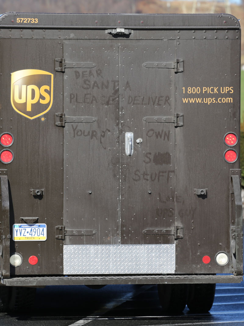 This UPS driver has a sense of humor