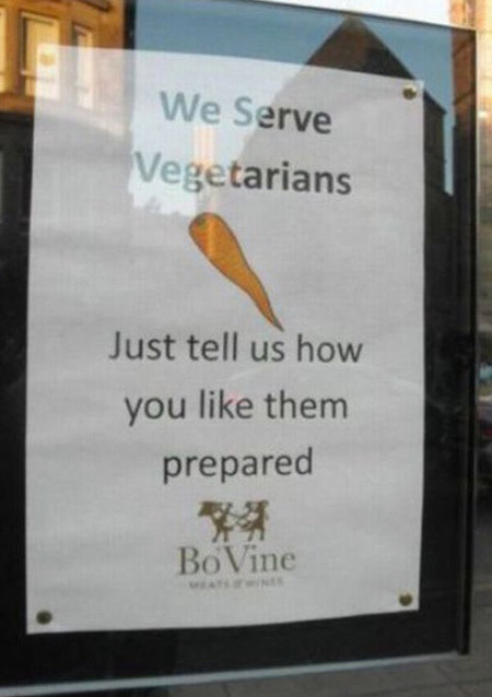 We serve Vegetarians...