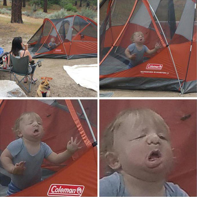 My kid had a blast camping for the first time