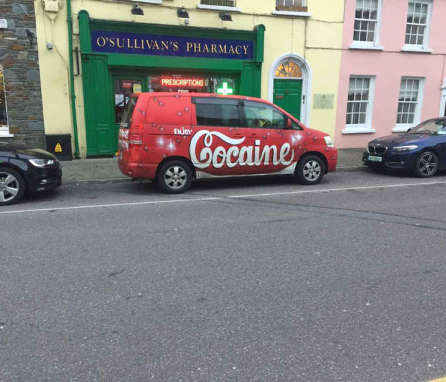 Controversial vehicle parked today in Kerry Ireland