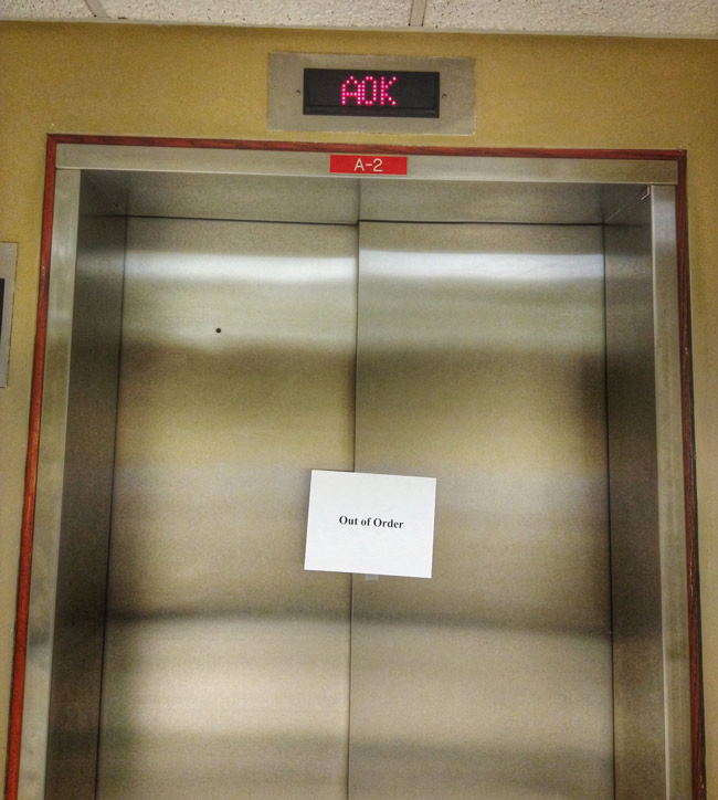 I'm getting mixed signals from this elevator