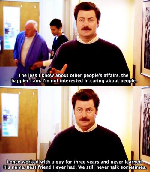 Ron Swanson might be the patron saint of introverts