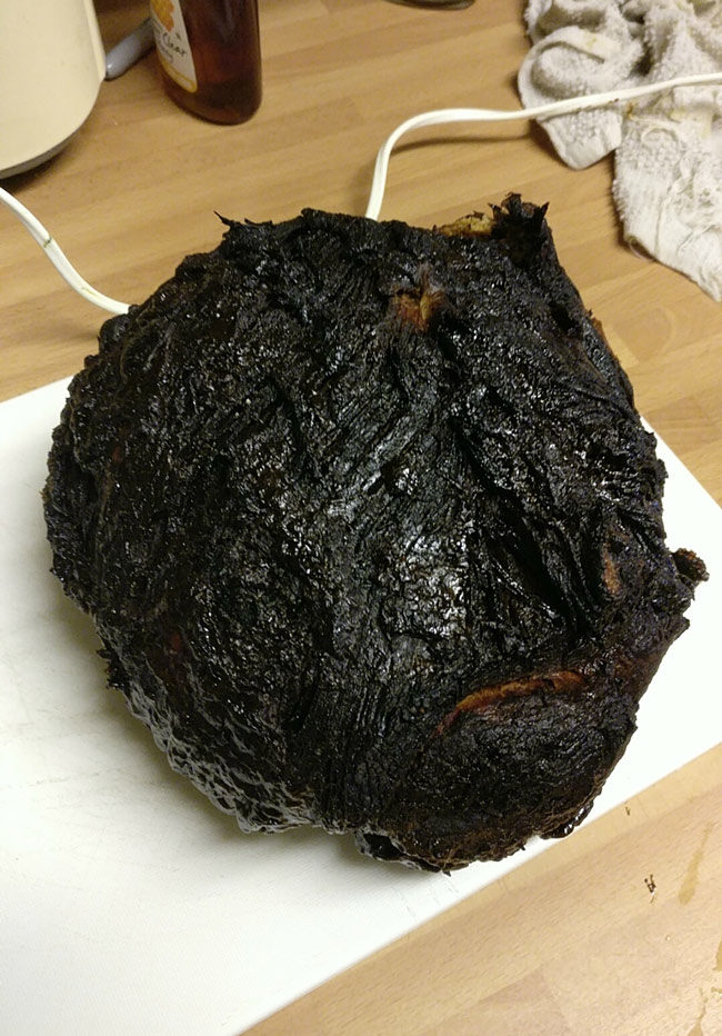 My mum overcooked the Christmas ham a little bit...