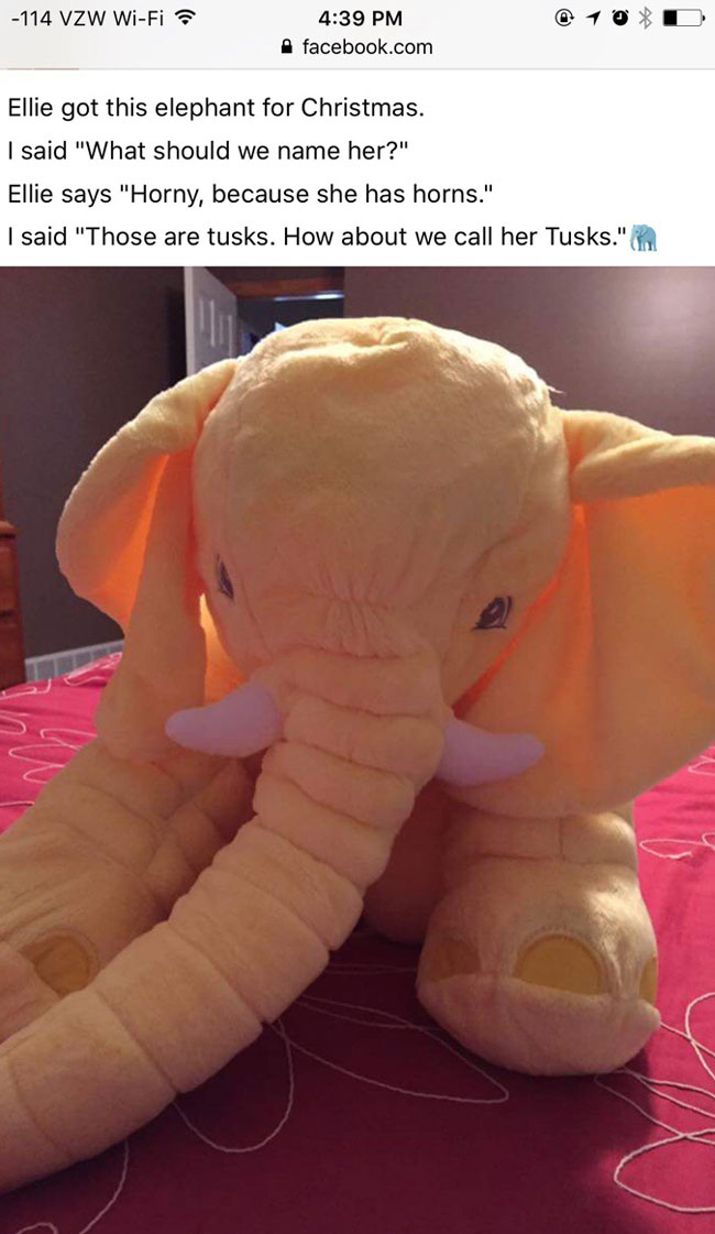 My cousin's daughter just got a new stuffed animal