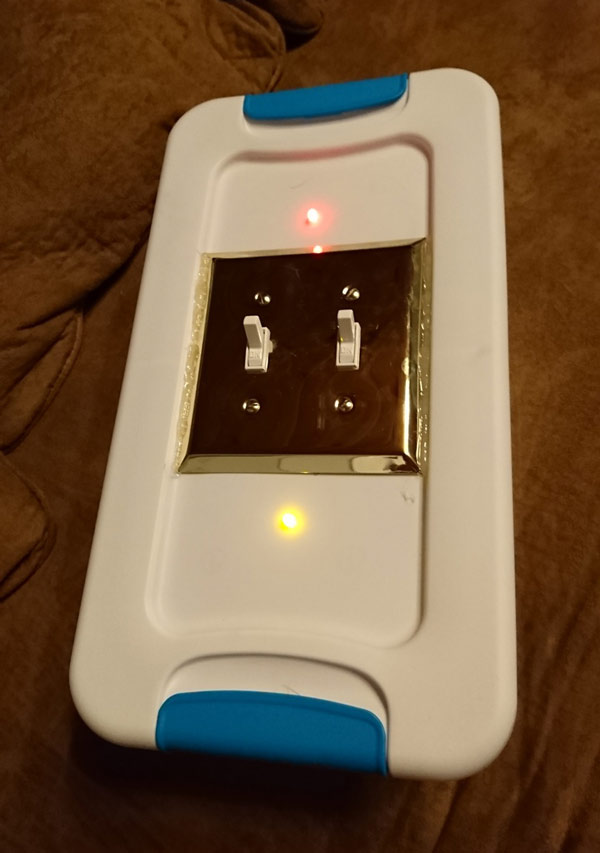 My 18-month-old loves to play with light switches. Look what our friend made him for Christmas!
