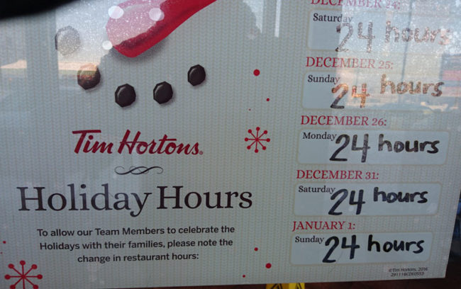 We want our Team Members to spend some time with their families this holiday season