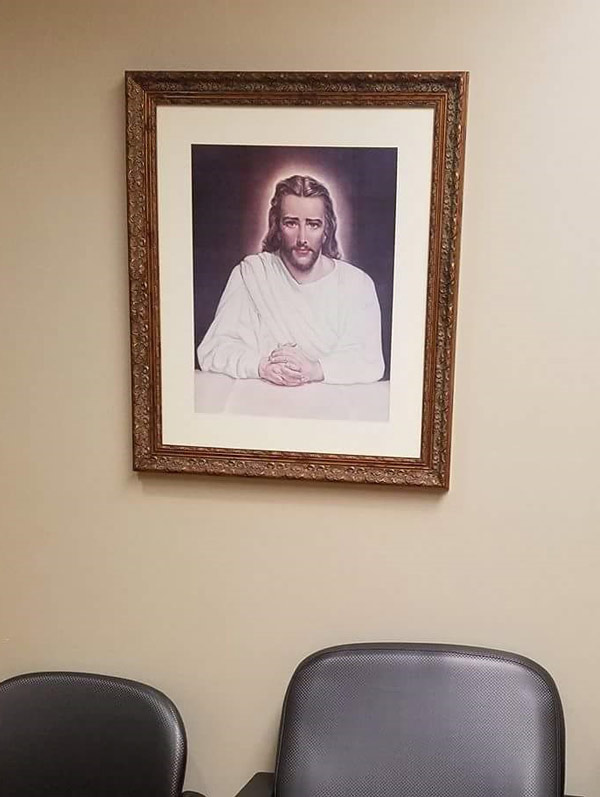 Jesus looks like he's about to fire somebody
