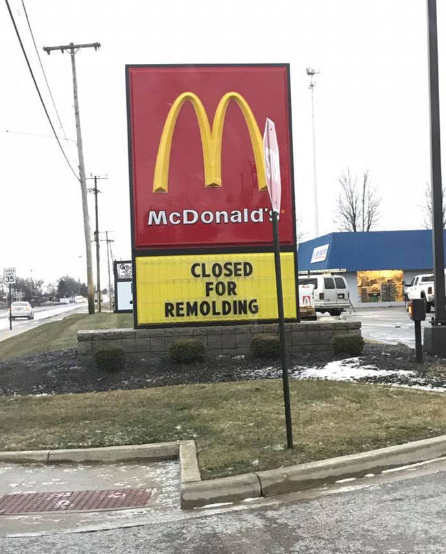 McDonald's in my hometown. I hope the new mold is better than the old mold