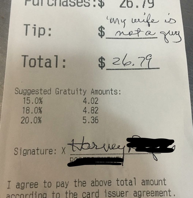 My friend received a generous tip after saying "You guys have a good night!"