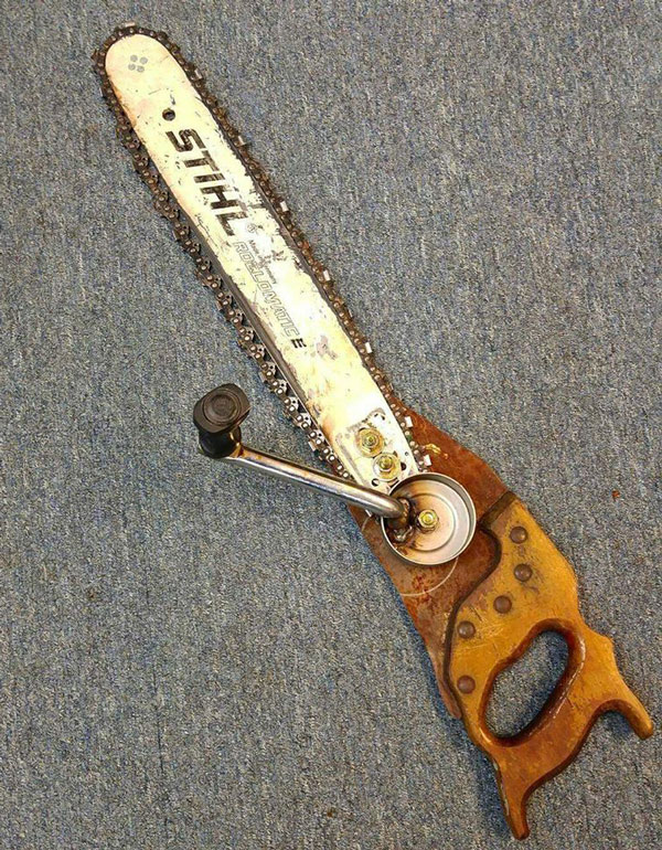 When you can't afford a real chainsaw
