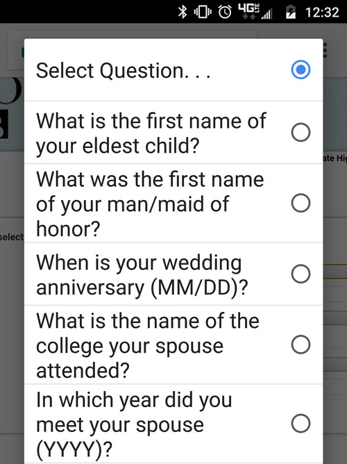As a 26 year old single man with no kids, these security questions are sending me a very specific message
