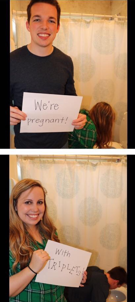 An old friend from home is pregnant. This is how they announced on Facebook
