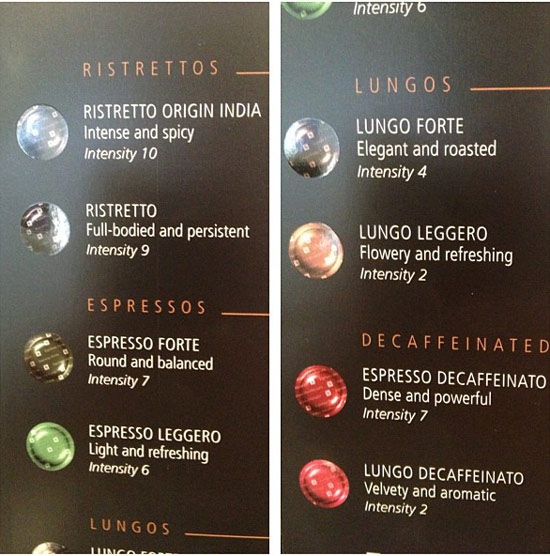 Funny how Nespresso's coffee descriptions could just as easily apply to farts