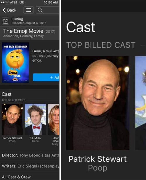 Patrick Stewart's career is going downhill