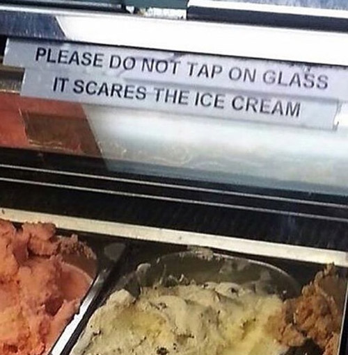 Please don't tap on glass