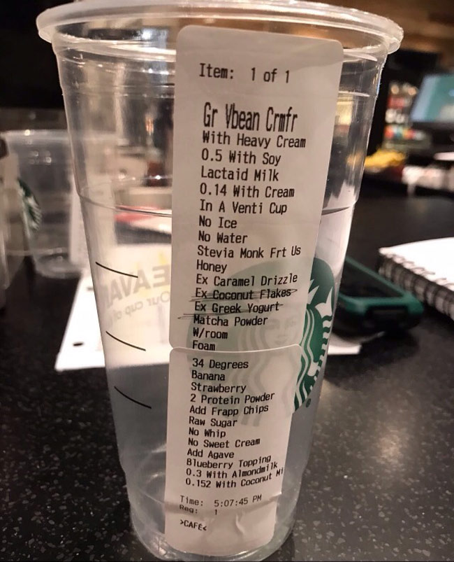 Friend that works at Starbucks just sent me this