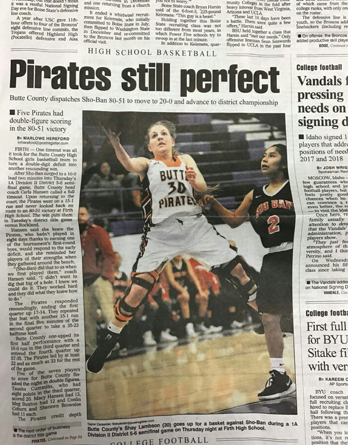 The unfortunate way her jersey was photographed in today's paper