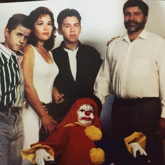 "I have a friend who insisted on dressing up like a clown for his family pic back when he was like 8 and it's my favorite picture ever."