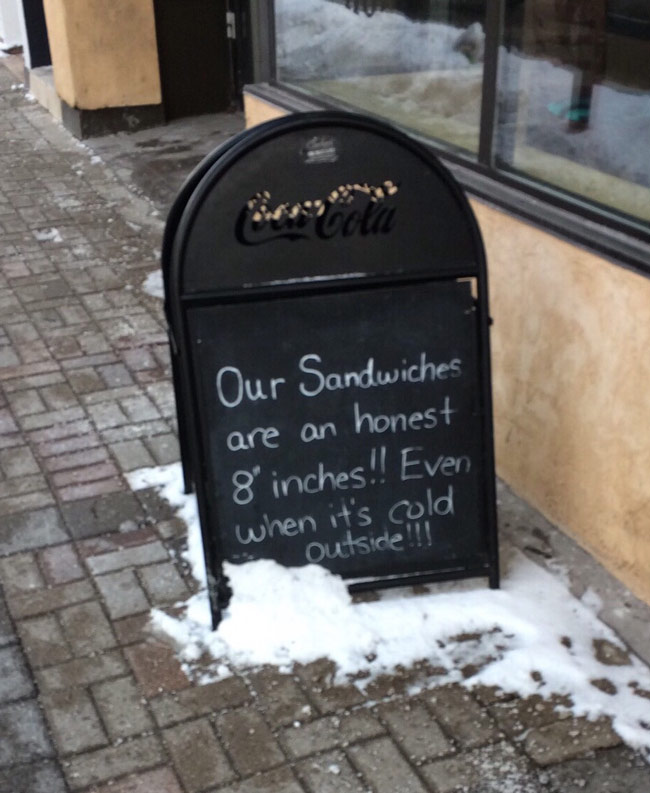This sandwich shop knows what's up