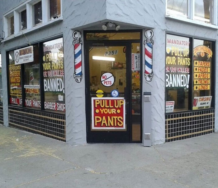 This barber shop around the corner from my house