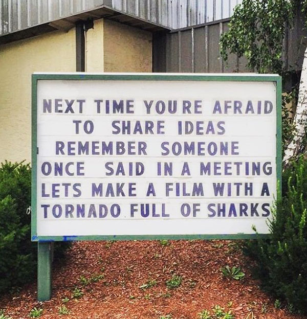 Don't be afraid to share your ideas