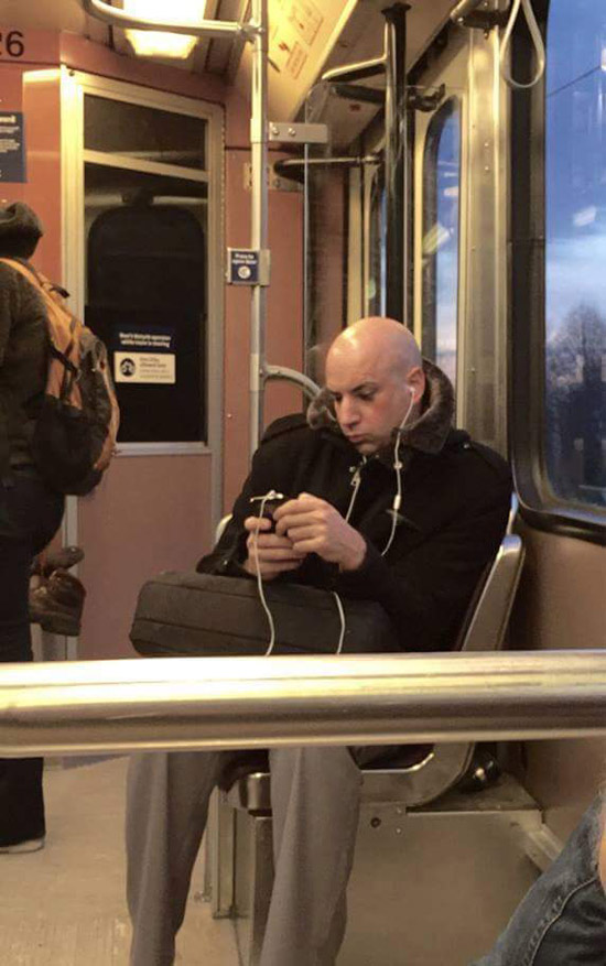 Times are tough, even Dr. Evil is taking public transport