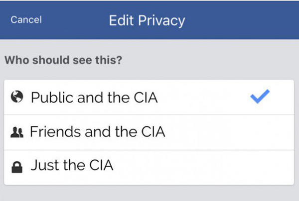 Facebook privacy be like