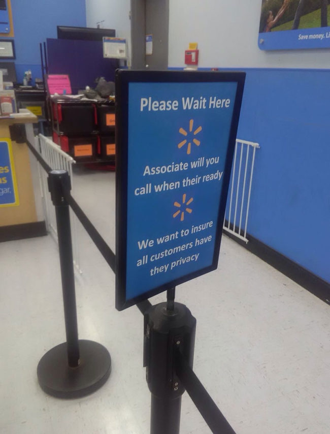 Walmart needs to proofread their signs