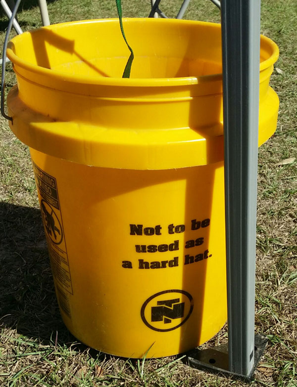 The warning on this bucket leads me to believe this is a recurring problem