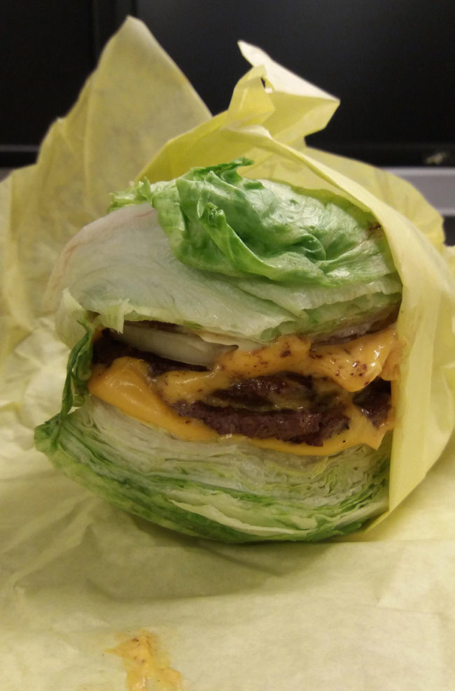 Asked for a lettuce wrap, they used a whole head of lettuce and cut it into a bun shape...