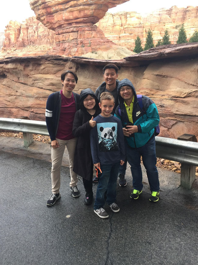 My son was asked to take a picture of a nice Asian family at Disneyland...he did not understand