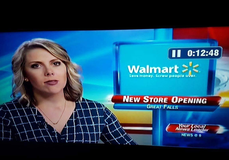 Local news didn't look too closely at Walmart's slogan