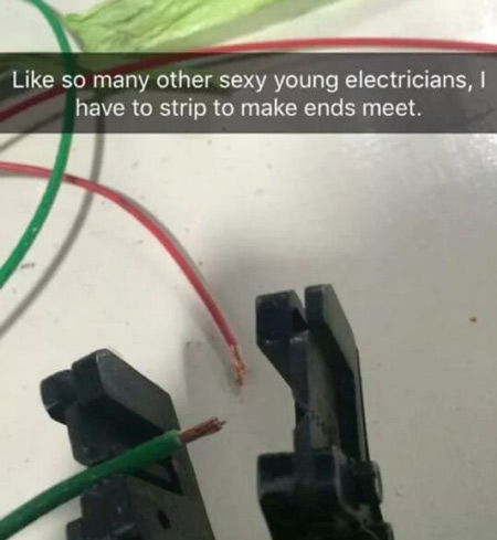 Sexy young electricians