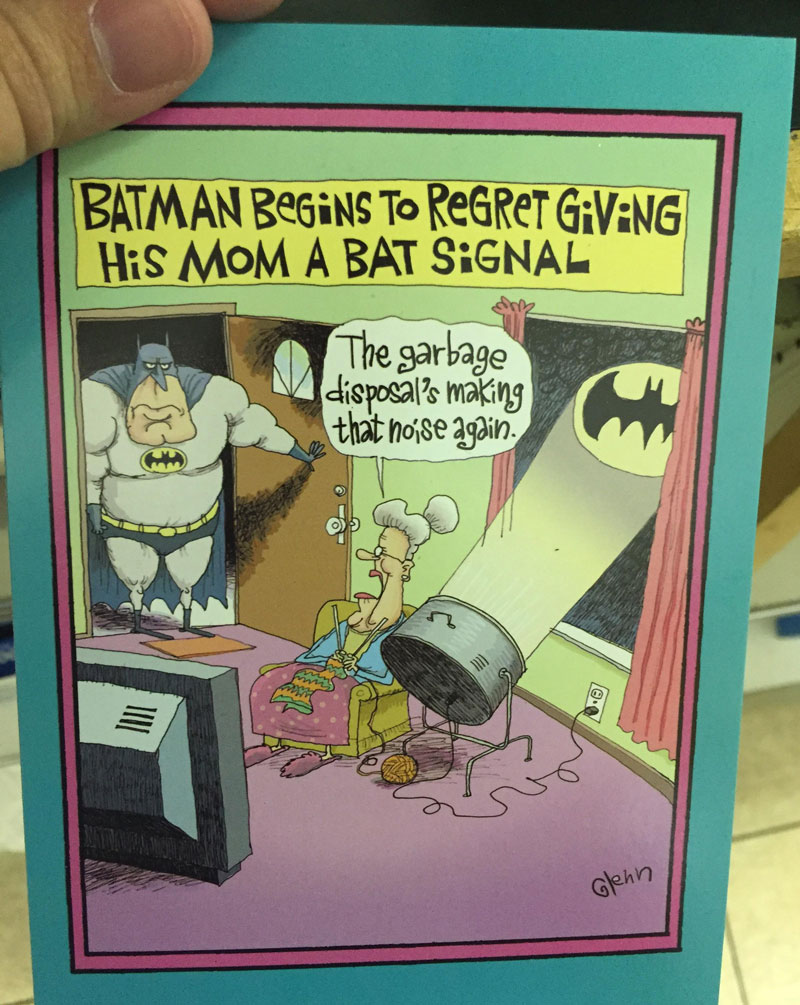 The artist of this cartoon forgot an important detail about Batman's origins...