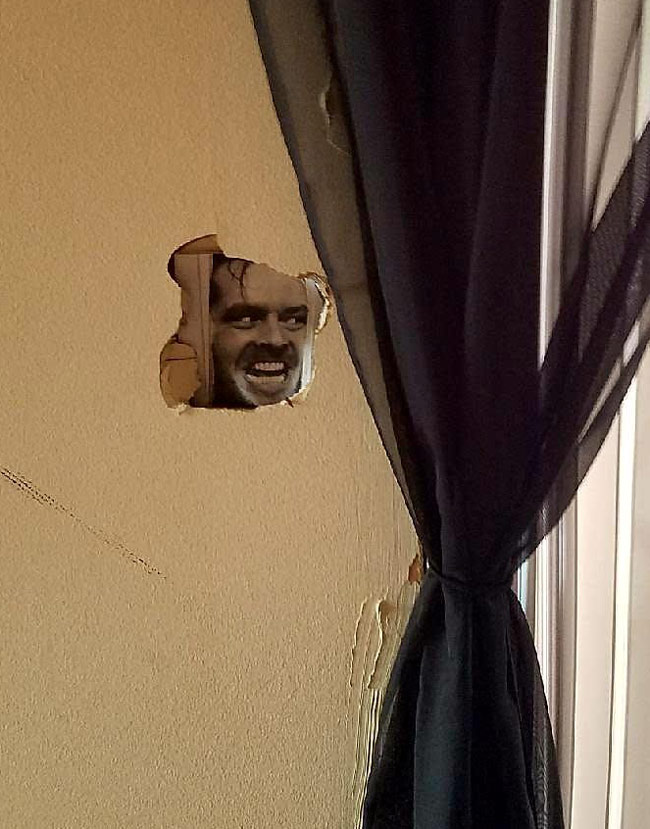 Honey, I fixed the hole in the drywall...