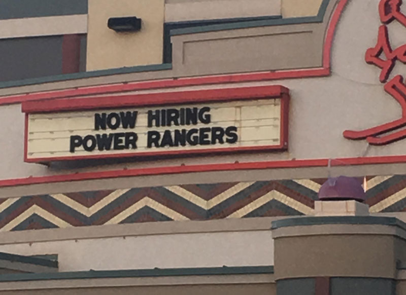 Movie theater now hiring..