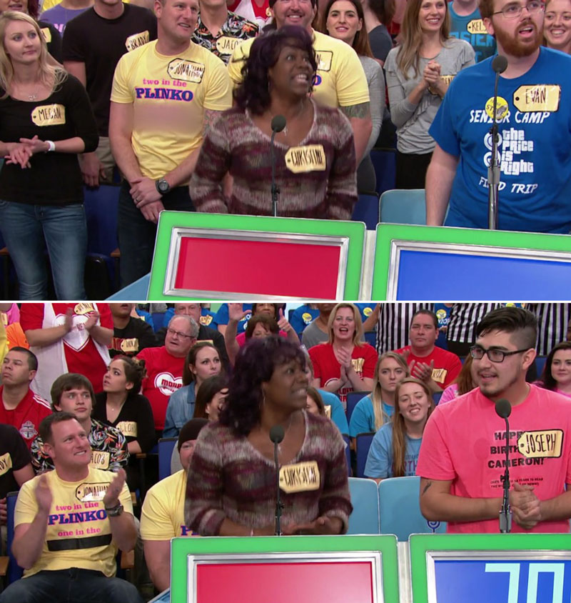 Guy wears "Two in the Plinko, One in the Stinko" shirt on 'The Price is Right', forced to duct tape over it after being caught at the commercial break