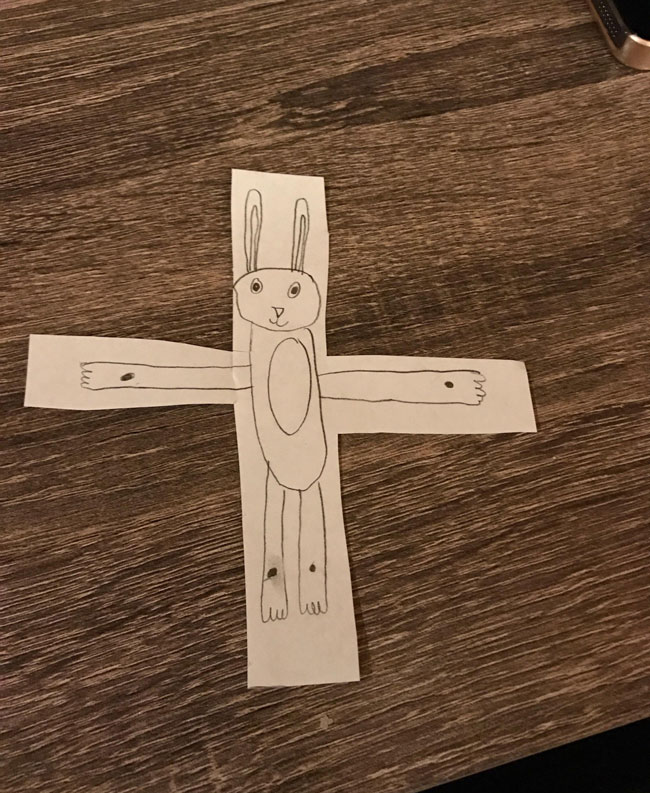 My sister started helping out with Sunday school at her local church. One of the kids drew this over the weekend. The assignment was to draw a picture that best represents what Easter is