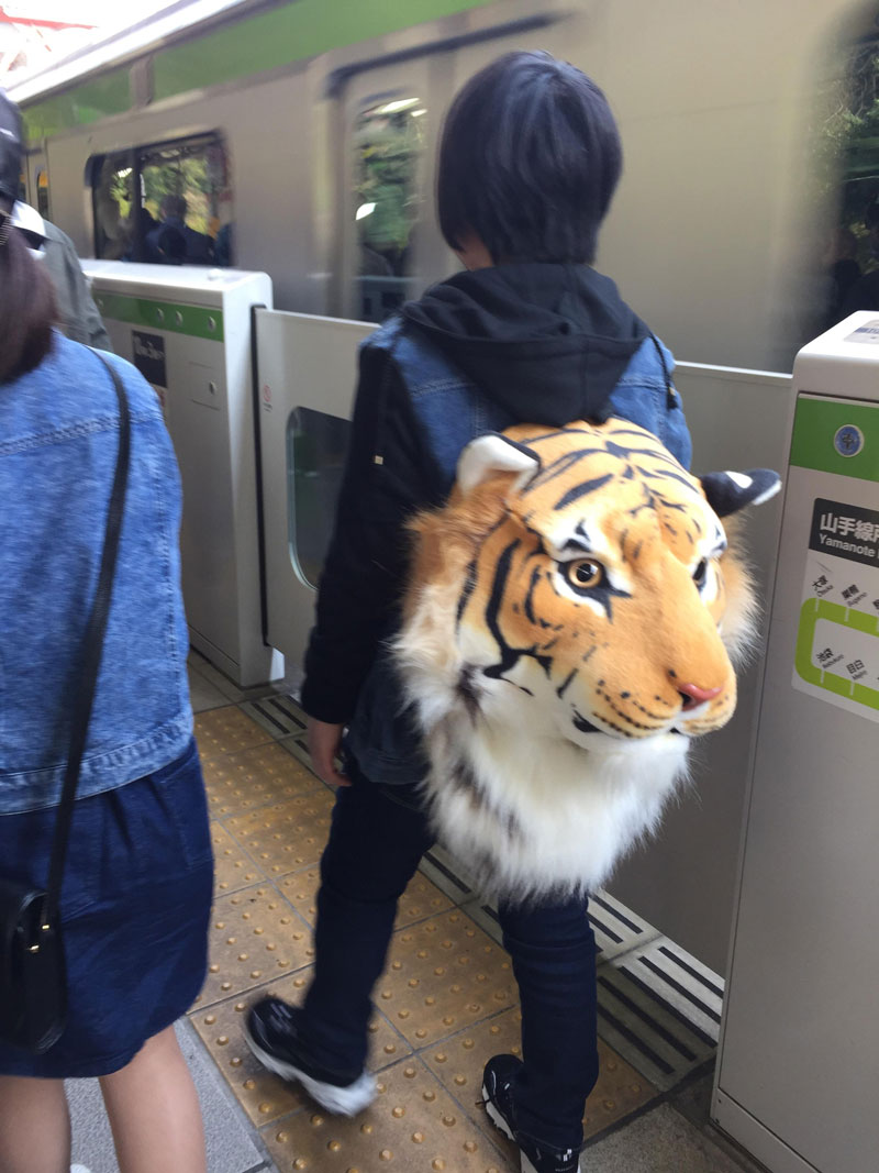 This guys backpack in Tokyo
