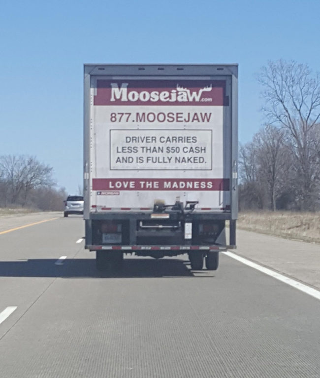 Saw this on the highway today