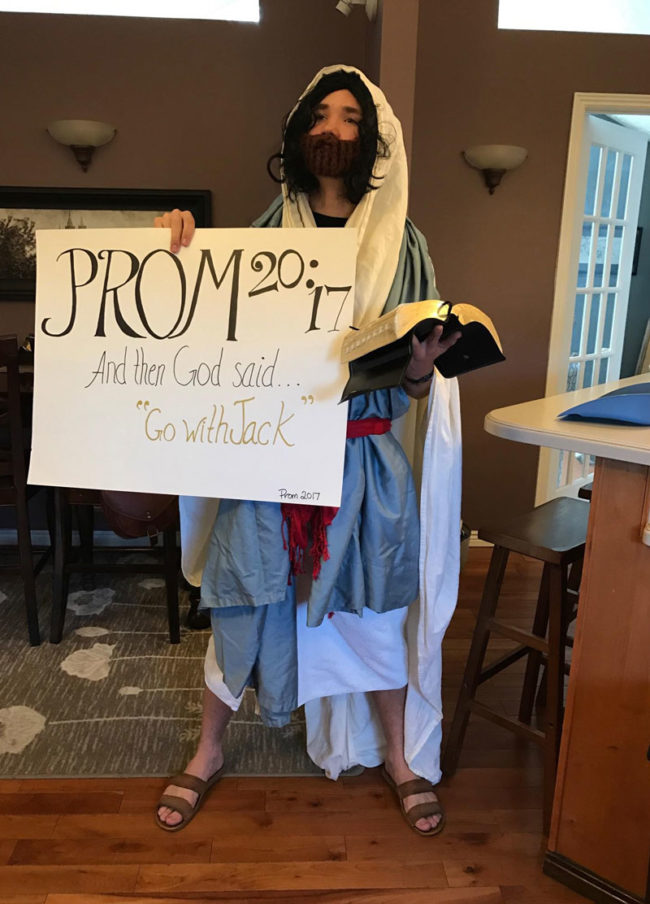 I'm over "promposals" but my little brother's actually made me laugh