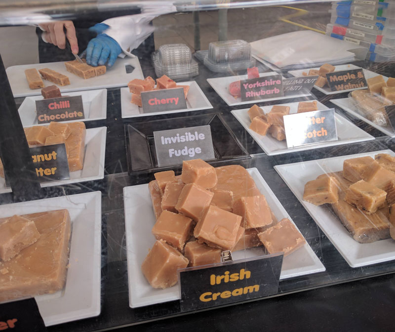 The fudge man came up with an option for people who asked for dairy / sugar free fudge