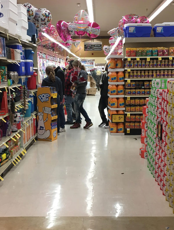 11pm in the card aisle of the 24 hour Safeway. The night before Mother's Day