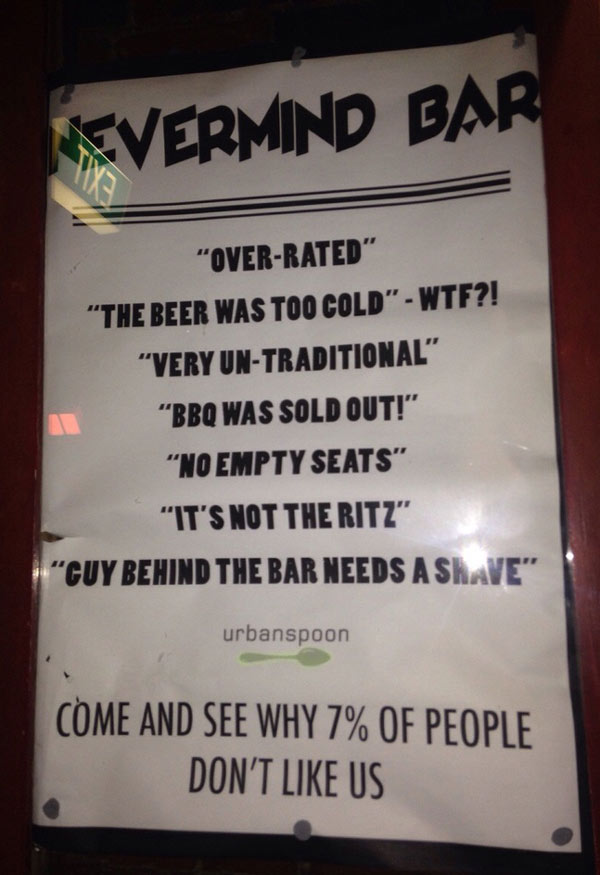 Great advertising for a bar...