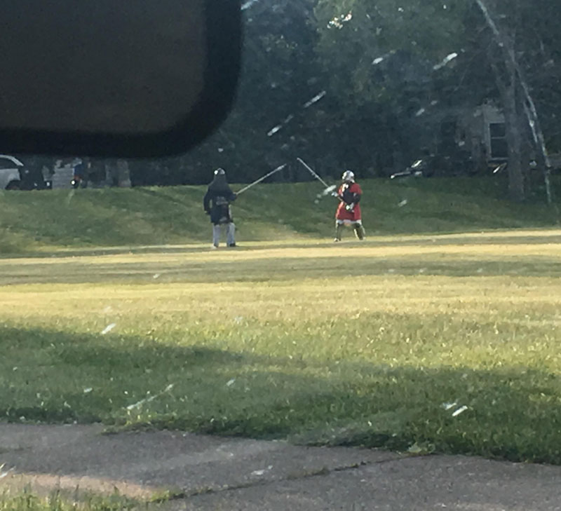 So I get home from work and these guys are doing this in the park across the street. Life is Awesome