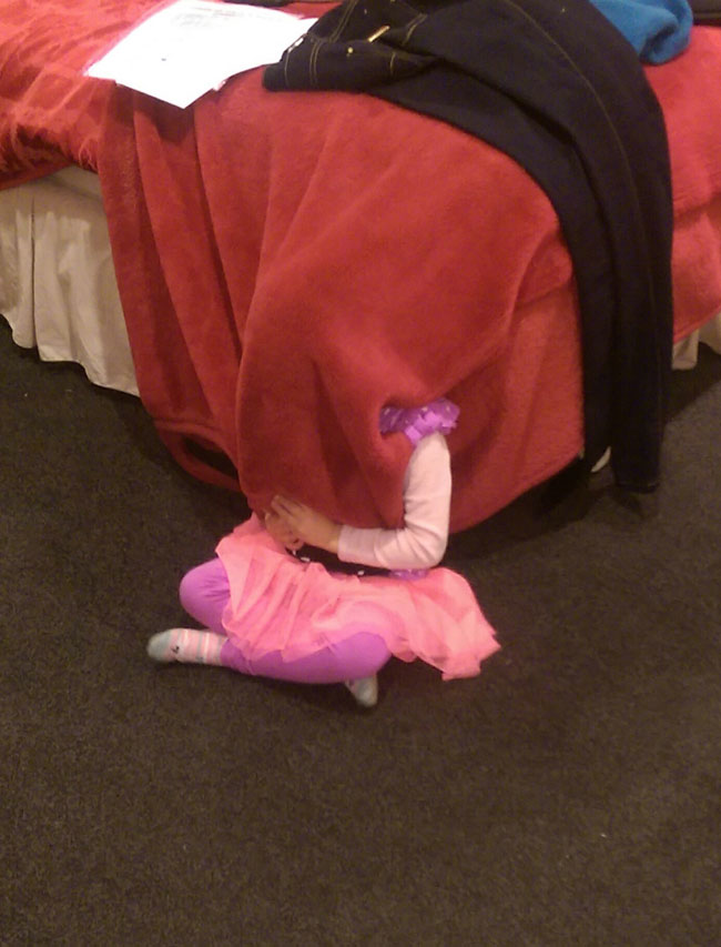 Playing hide and seek with my niece