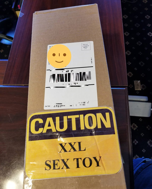 Co-worker had package dropped off at work. Couldn't resist