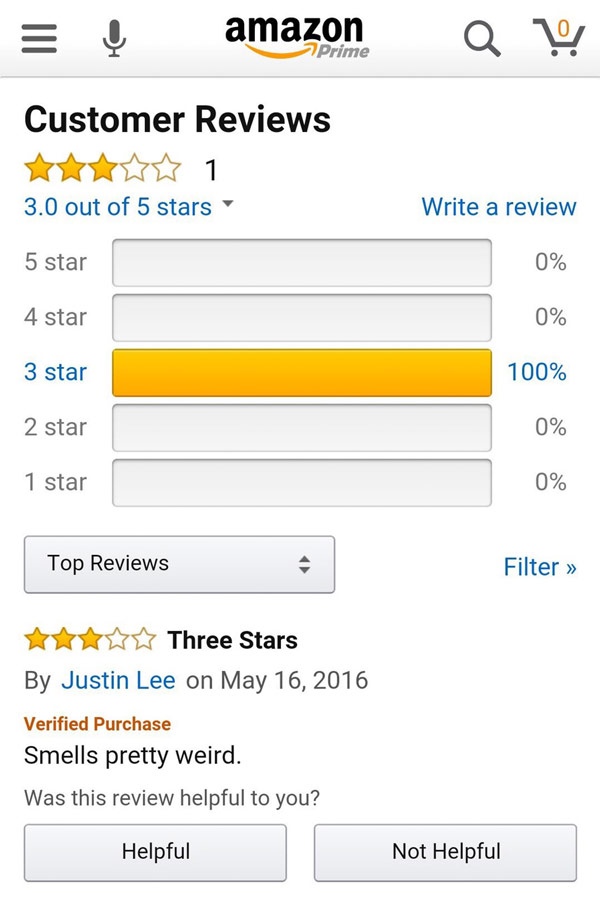 I was searching for a tape measure, this one had 3 stars. This is the only review